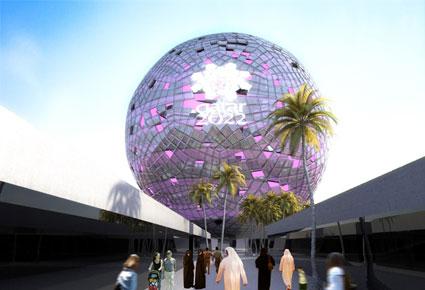 كرة متلألئة بالكريستال تزيّن كأس العالم لكرة القدم في قطر عام 2022